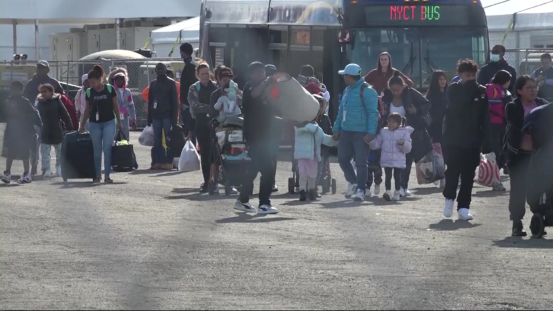 Some Migrants Arriving At Floyd Bennet Field Refuse To Stay At Shelter