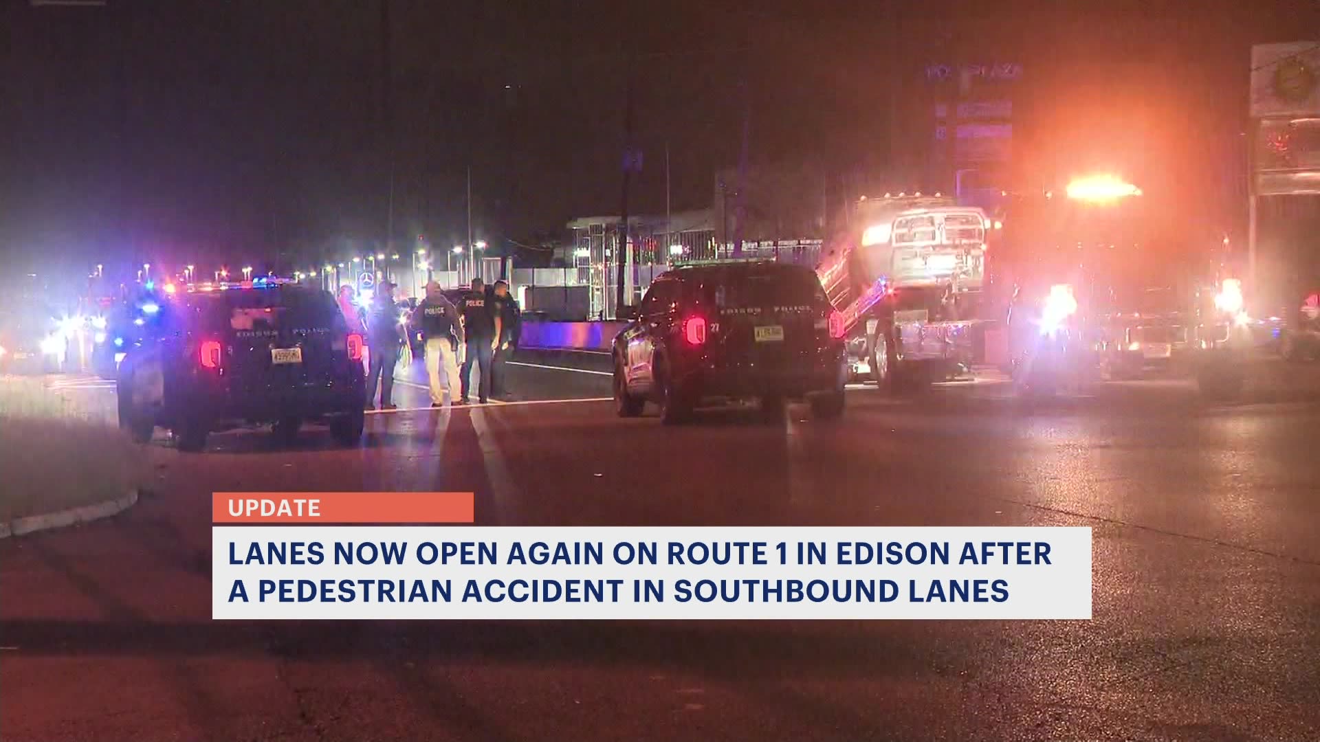 All lanes reopen on Route 1 in Edison after pedestrian accident in