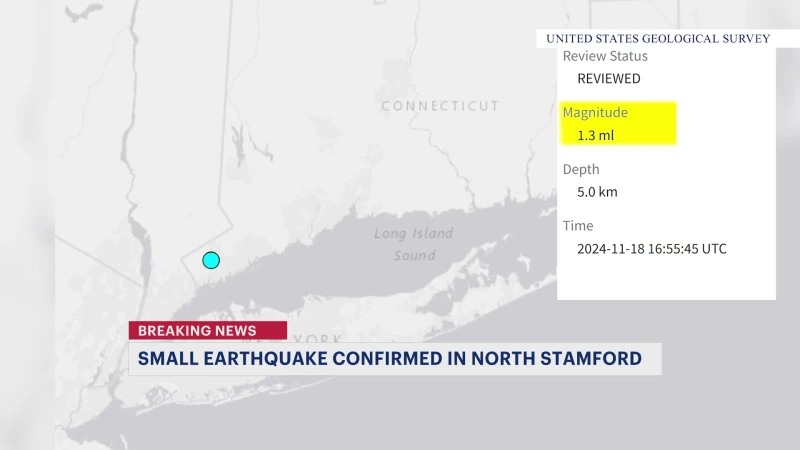 Story image: 'Perplexing.' 1.3 magnitude earthquake registered in North Stamford