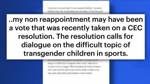Controversy erupts as member of Manhattan Community Board 5 claims denial of reappointment over transgender sports resolution