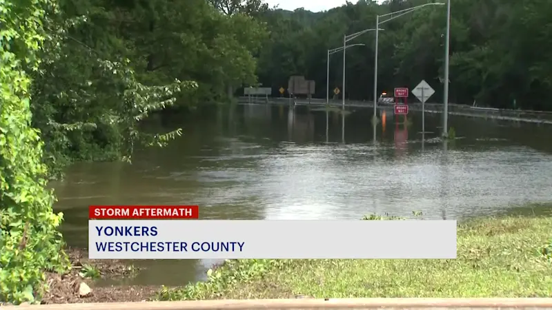Story image: Major parkways shut down as floodwaters swamp Hudson Valley
