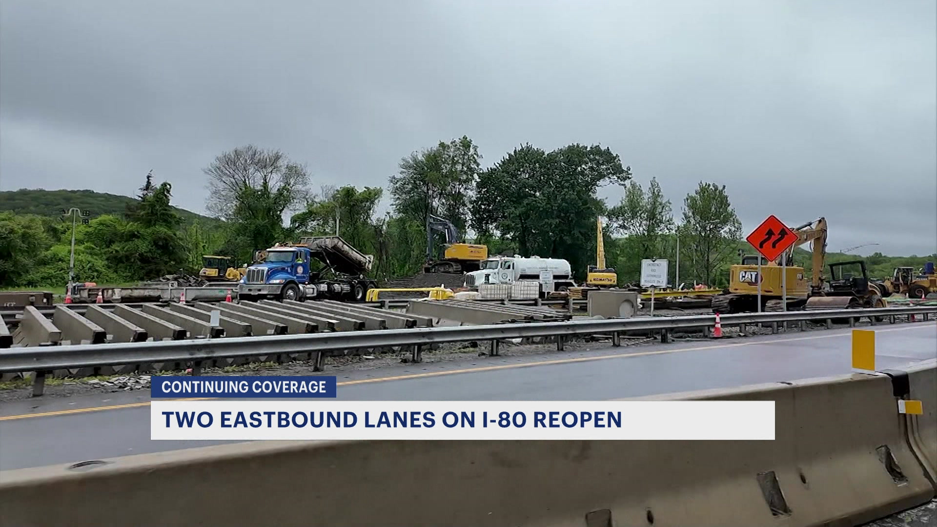 2 eastbound lanes on I-80 reopen after monthslong sinkhole repairs