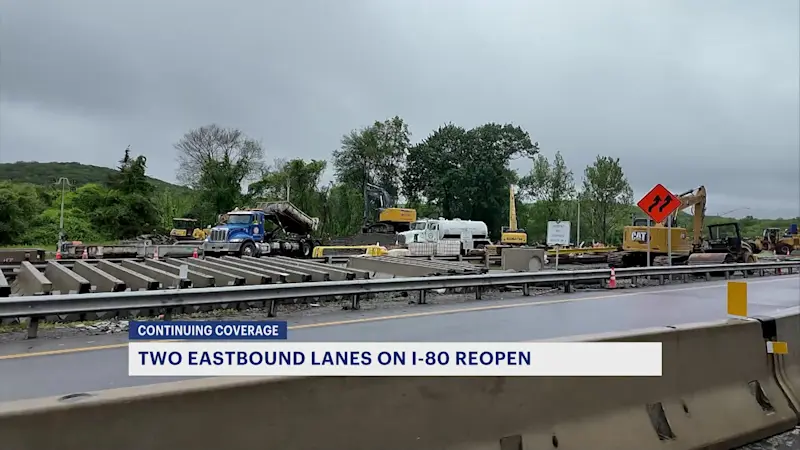 Story image: 2 eastbound lanes on I-80 reopen after monthslong sinkhole repairs