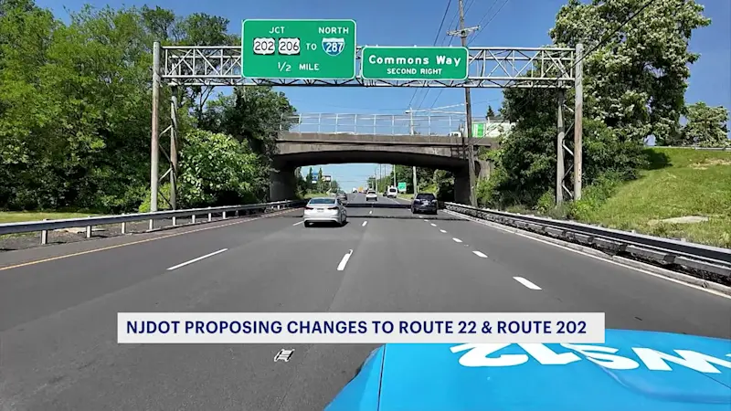 Story image: NJDOT proposing a new interchange concept for Routes 202/206 and 22 in Bridgewater