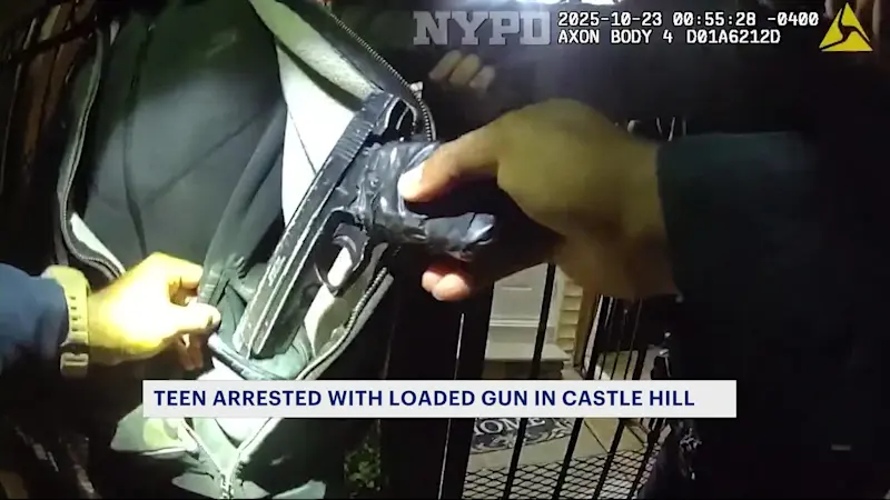 Story image: WATCH: Biker riding on sidewalk leads to the discovery of loaded gun