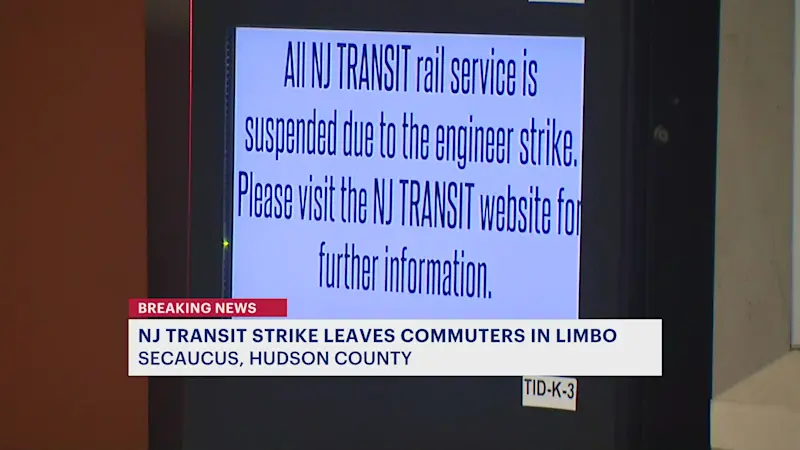 Story image: Commuters brace for impacts from the halting of NJ Transit trains