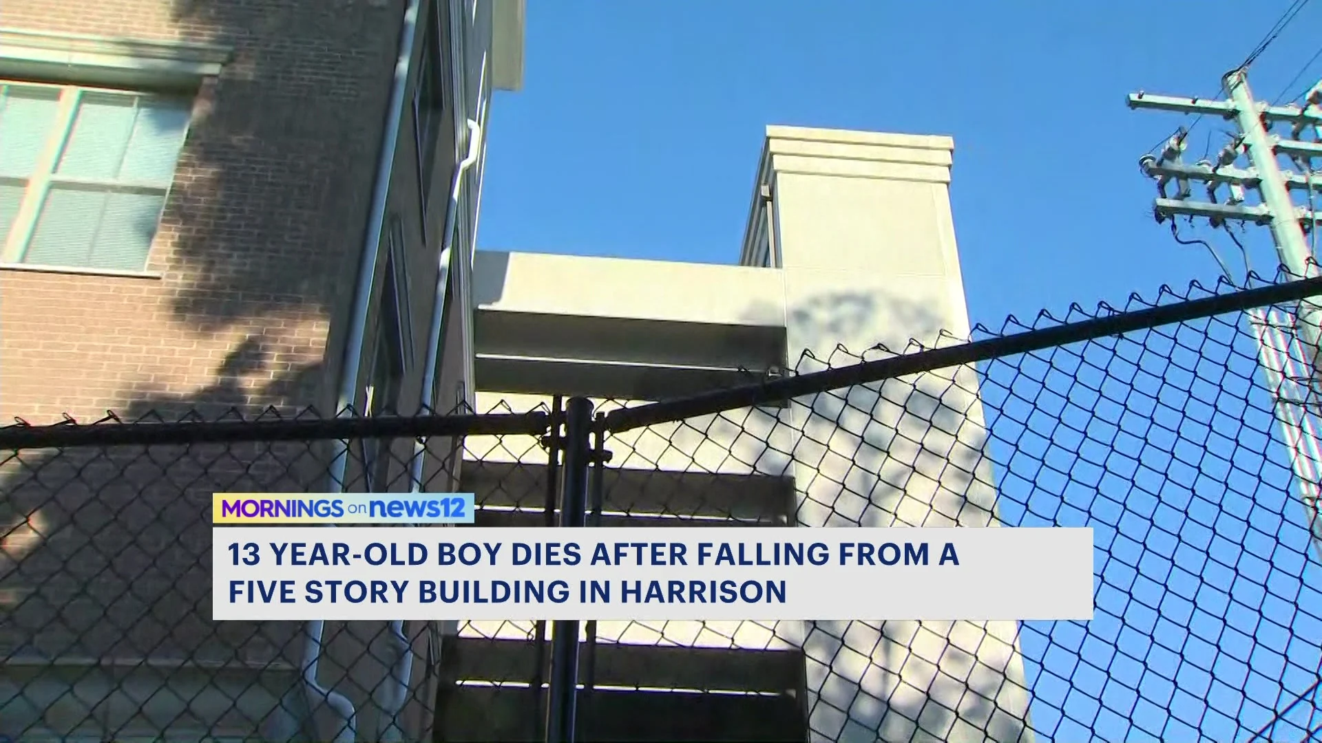 Harrison mourns death of 13-year-old boy after fall from building