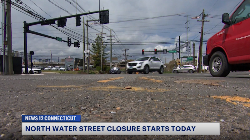 Story image: North Water Street in Norwalk closed for the week due to walk bridge project construction