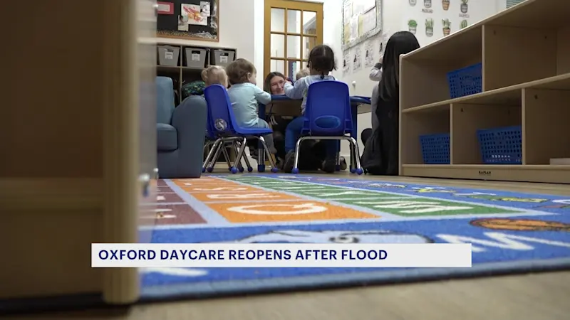 Story image: 'Blessed.' Oxford day care reopens 5 months after flood