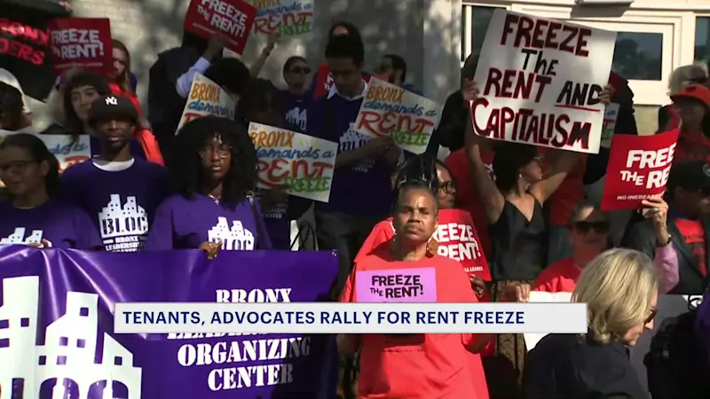 Story image: Bronx tenants rally for rent freeze ahead of Rent Guidelines Board hearing
