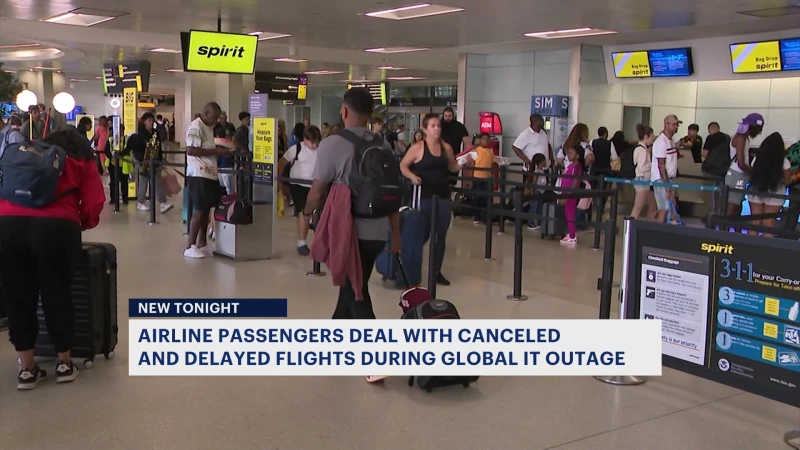 Story image: Global technology outage causing flight disruptions at Newark Liberty Int’l Airport