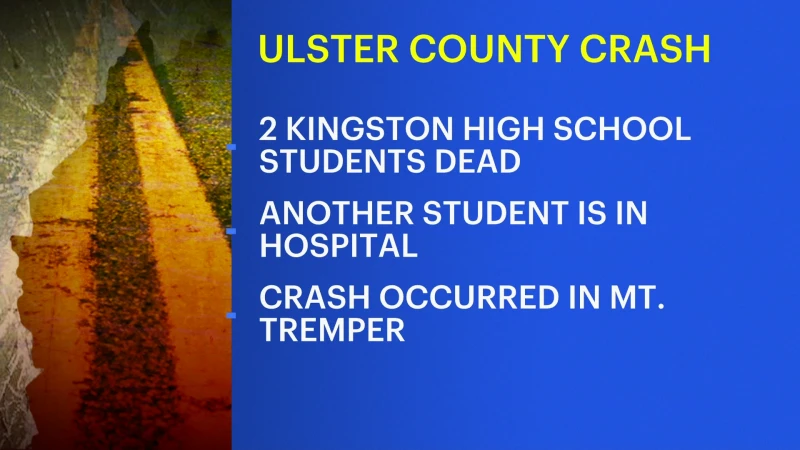 Story image: School district: 2 Kingston HS students dead, 1 hospitalized following Mount Tremper crash 