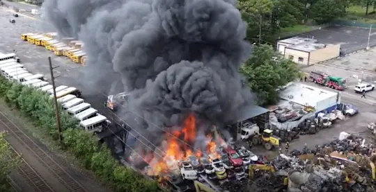 scrapyard fire