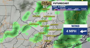 Mostly cloudy, chance for scattered afternoon showers for Saturday in the Hudson Valley