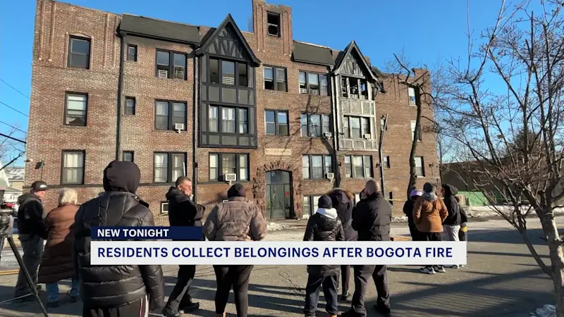 Story image: Residents return to Bogota apartment complex for first time since Sunday fire