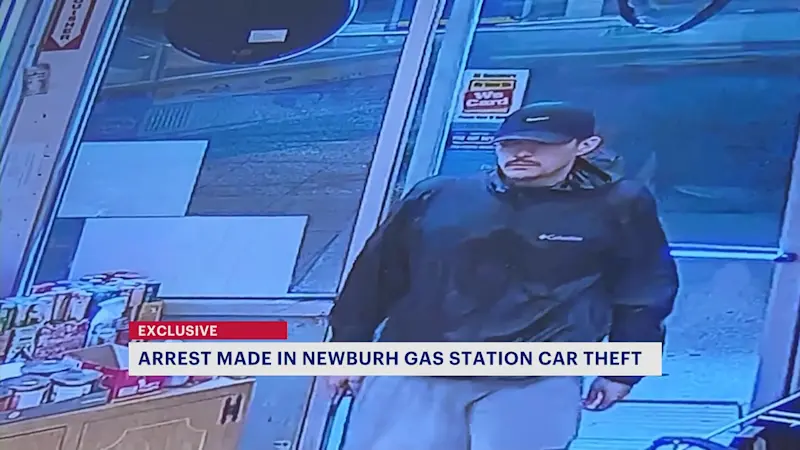 Story image: Alleged gas station car thief caught trying to flee police in Newburgh