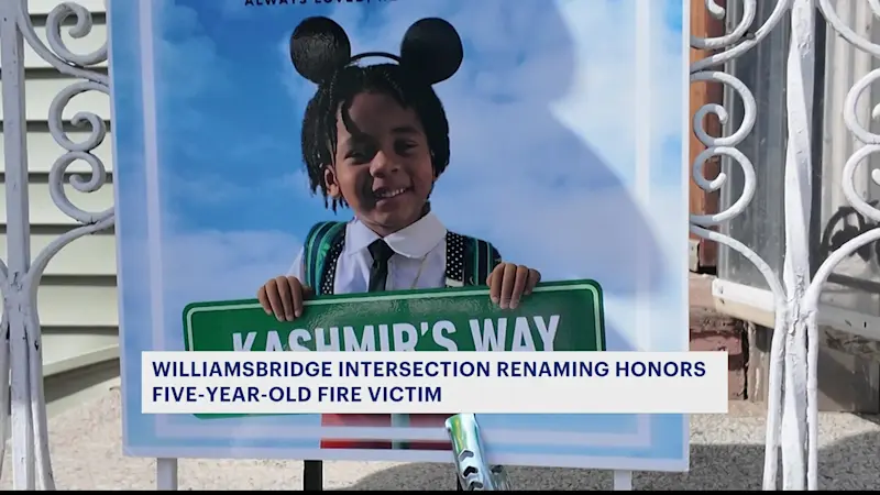Story image: Kashmir Way: Street renaming honors Williamsbridge boy who died after fire