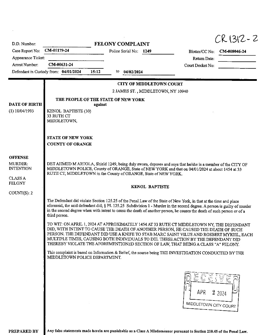 Attached is the Baptiste complaint.jpeg