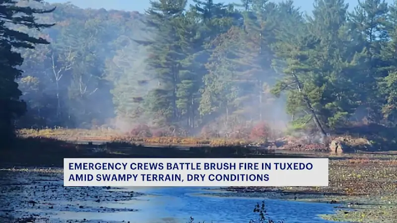 Story image: Multiple agencies respond to brush fire in Tuxedo