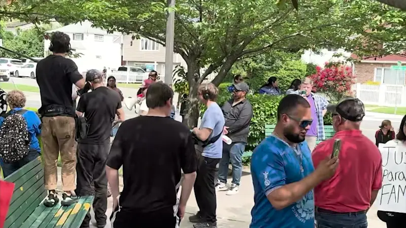 Story image: ICE activity on Long Island prompts protest in New Cassel