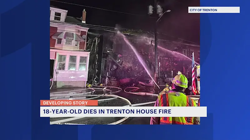 Story image: 18-year-old killed, 3 others injured in Trenton fire