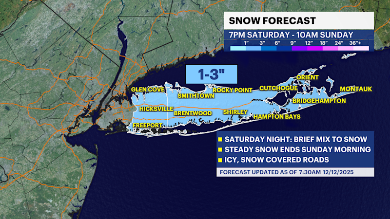 Story image: STORM WATCH: Cold and breezy today; tracking accumulating snow this weekend on Long Island