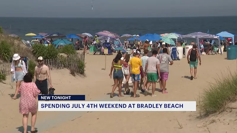 Story image: Perfect day at Bradley Beach capped off with fireworks show