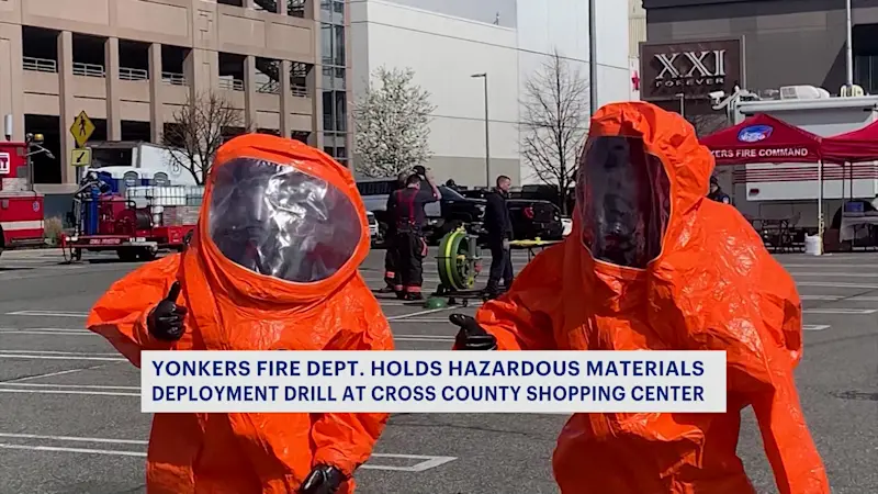 Story image: Westchester crews train for hazmat emergency at Cross County Mall