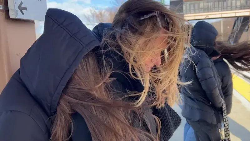 Story image: Ruined blowouts and all‑denim fits — how commuters braved cold and wind at Beacon station