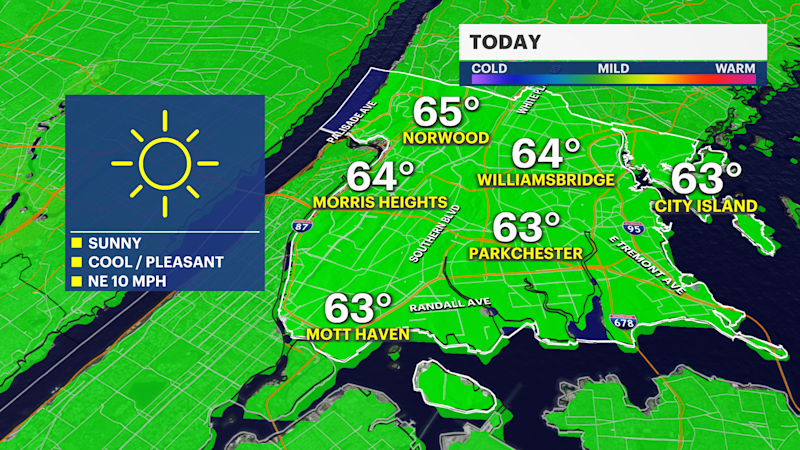Story image: Sunny, seasonable and a breezy week in the Bronx