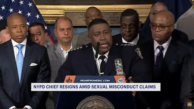 Story image: Scrutiny follows after NYPD chief's resignation, sexual misconduct allegations