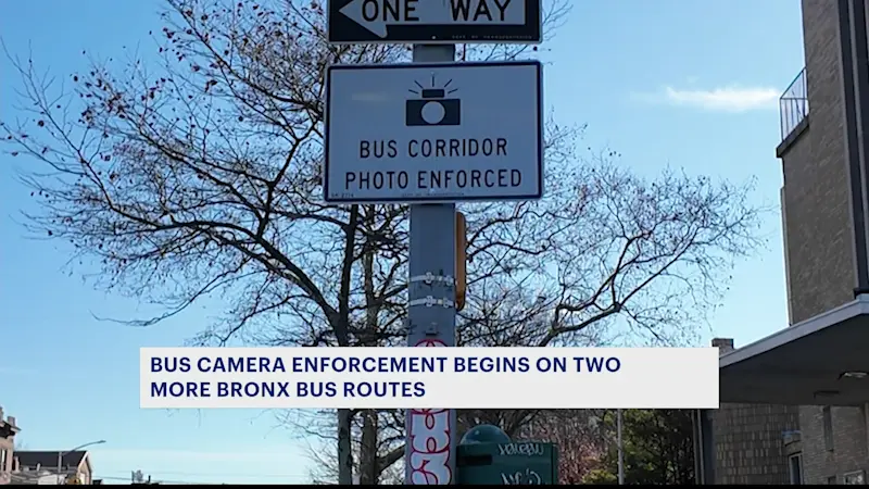 Story image: Automated camera enforcement fines start for 2 more Bronx bus routes