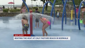 Beat the heat: Norwalk residents cool off at Calf Pasture Beach