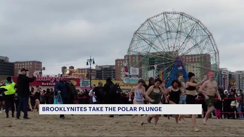 Story image: New Yorkers make cold splash into 2025