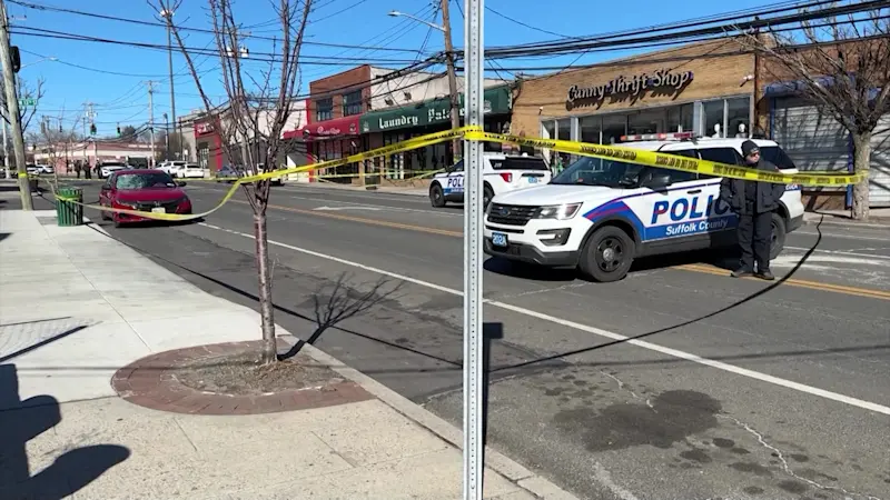 Story image: Suffolk PD: Person riding scooter seriously injured in Huntington Station car crash