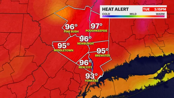 HEAT ALERT: Extreme heat moves into the Hudson Valley, temps could reach 104 later this week