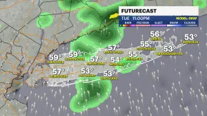 Nice weather with highs in the 60s today; showers return midweek