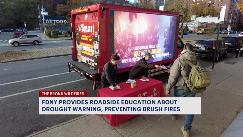 Story image: FDNY educates Bronx residents about preventing brushfires, drought warning