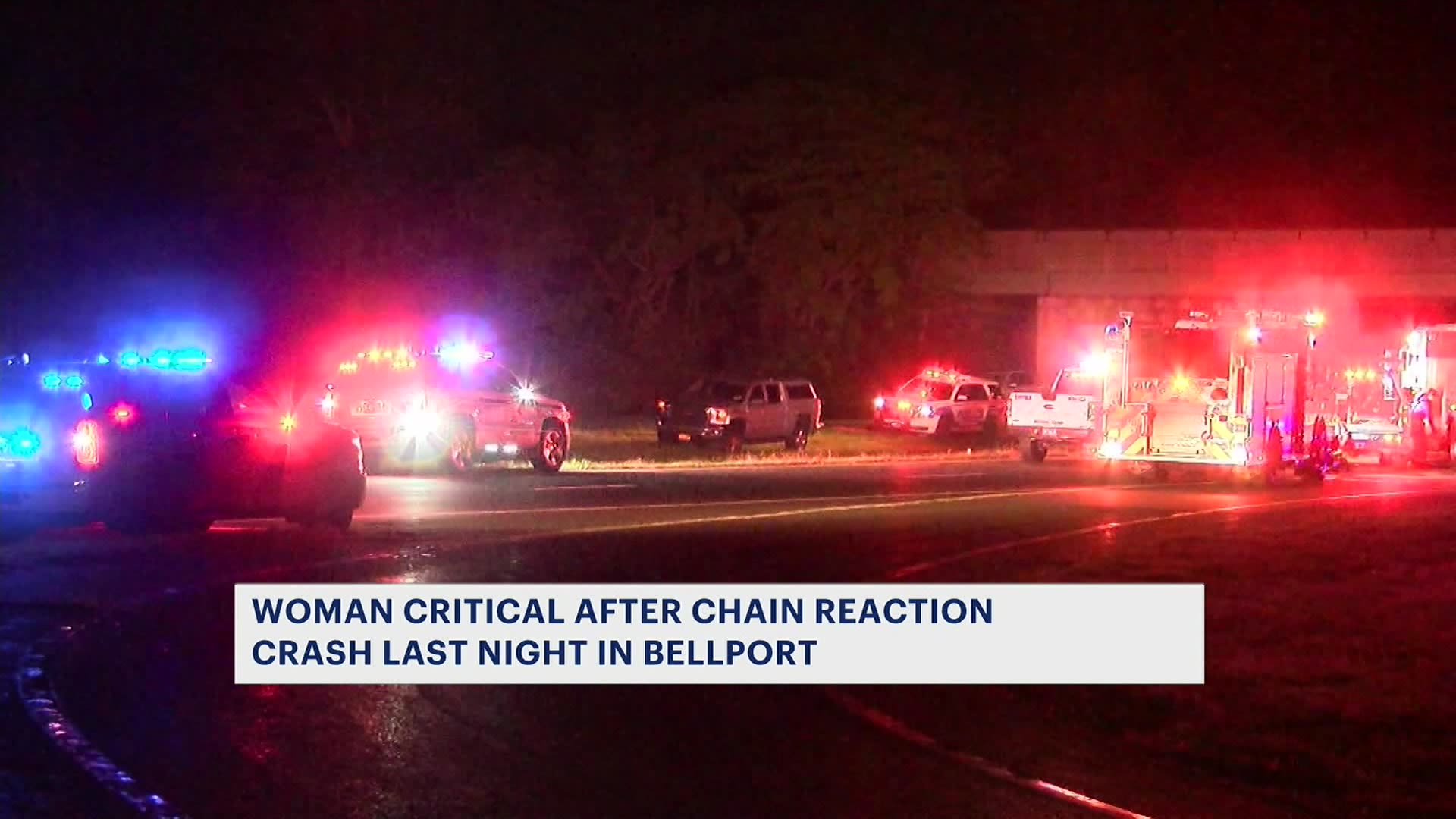 Police Woman critically injured in Bellport crash