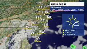 Isolated storms tonight; freeze warning in effect for parts of NJ overnight