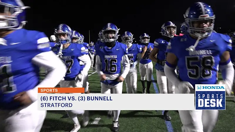 Story image: Bunnell steamrolls Fitch to set up semifinal showdown against Wilton