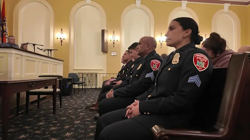 Story image: History made at Freeport PD promotion ceremony