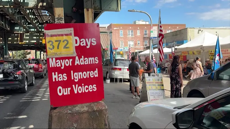 Story image: Bensonhurst residents mark one-year anniversary of daily protests over planned homeless shelter