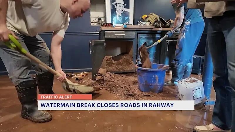 Story image: Rahway residents clean up flooded basements after water main break