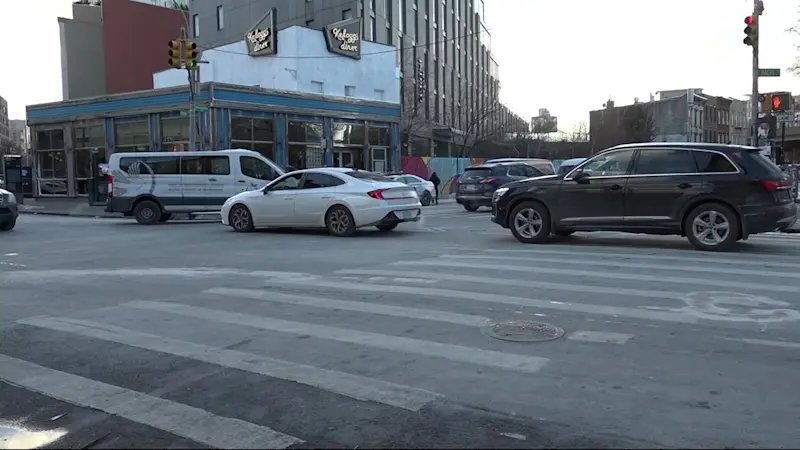 Story image: Pedestrians denounce dangerous intersection at Metropolitan and Union avenues, despite DOT improvements 