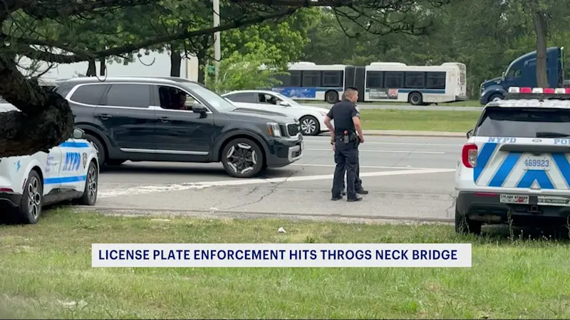 Story image: License plate enforcement task force patrols Throgs Neck Bridge