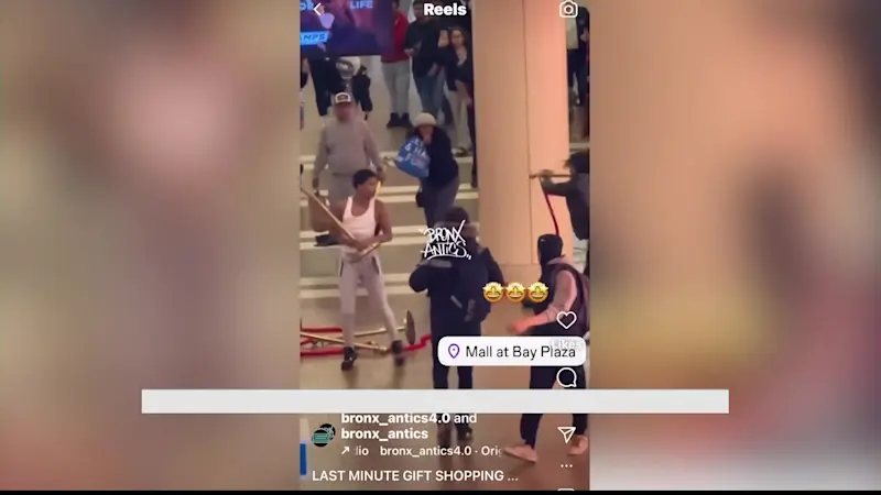 Story image: Shocking video shows brawl at The Mall at Bay Plaza