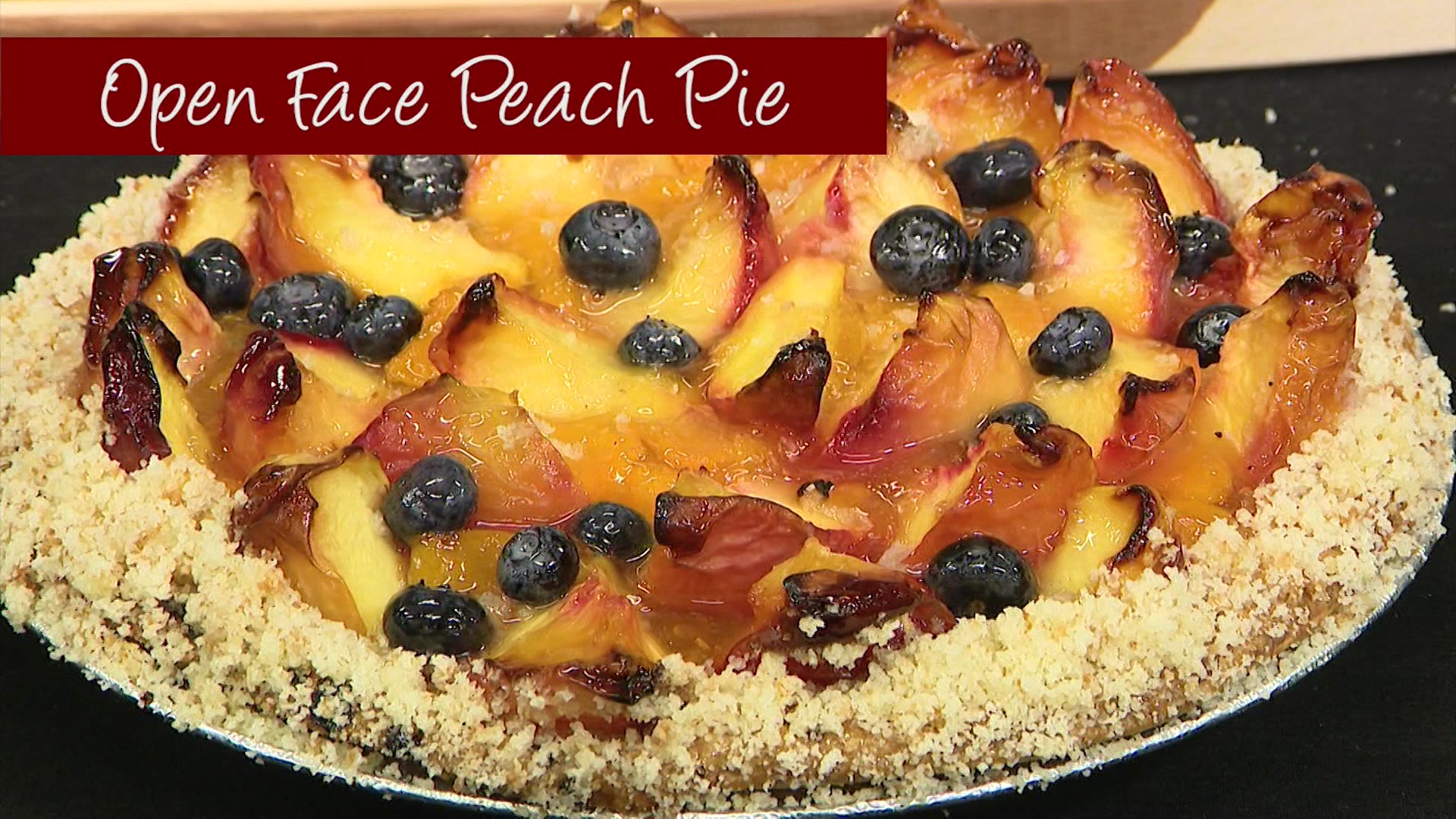 What's Cooking Uncle Giuseppe's Marketplace's open face peach pie