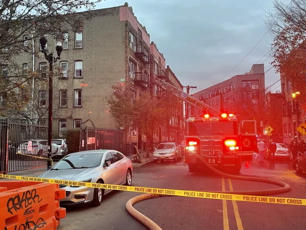 Story image: Jersey City apartment fire displaces 30 residents; firefighter among 3 people injured