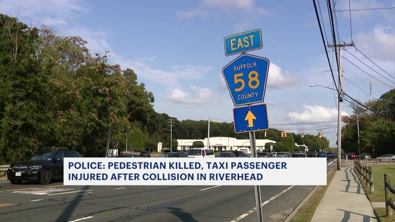 Story image: Riverhead police: Pedestrian fatally struck by taxi on Old Country Road